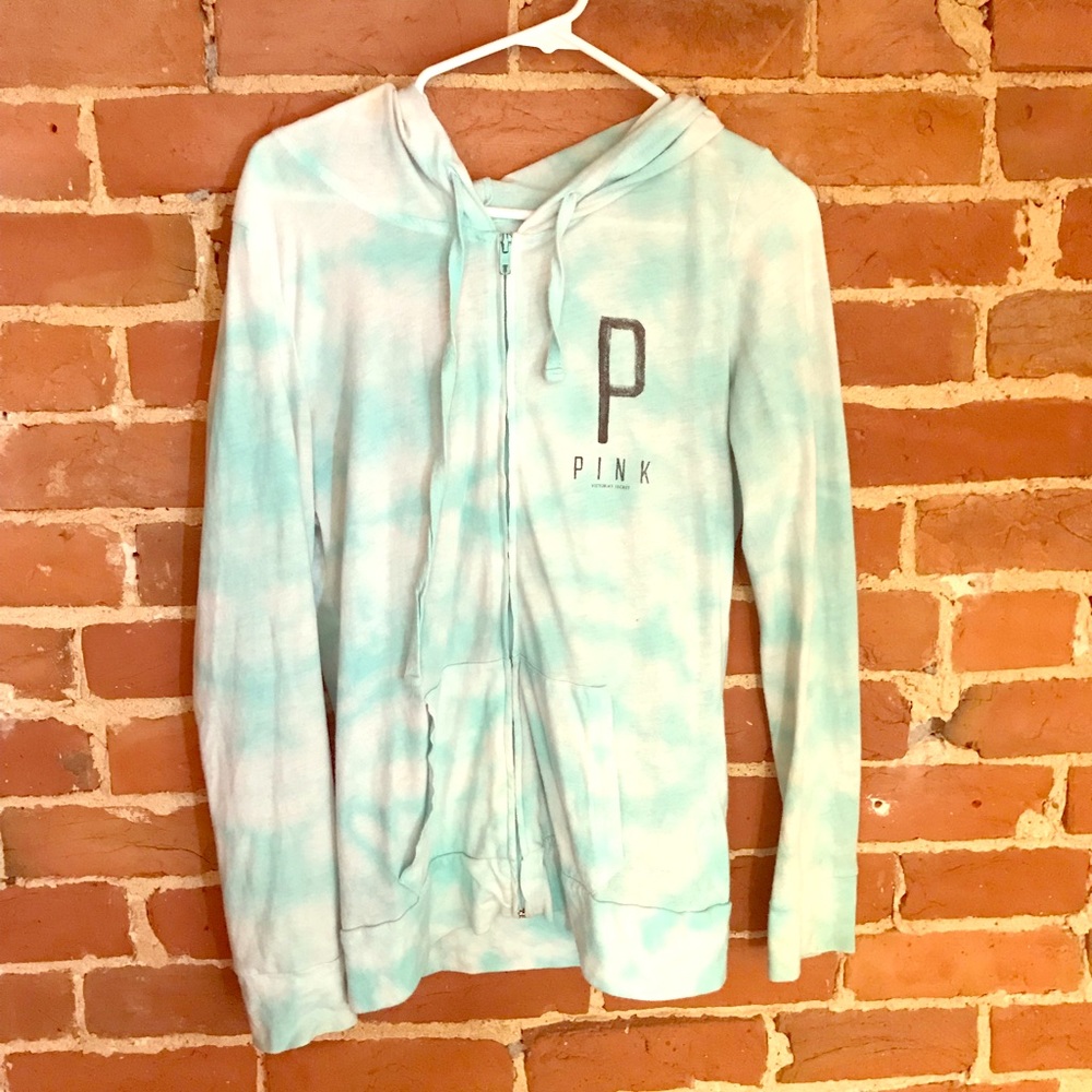 PINK tie dye zip up